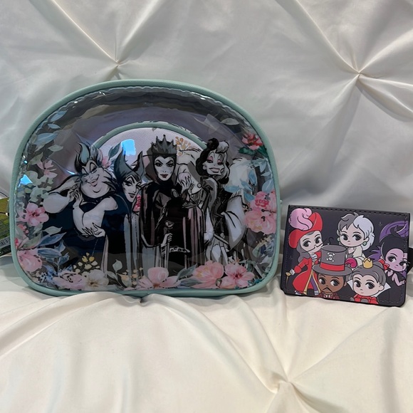 Disney Bags Sale Villains Set Disney Villains Floral Cosmetic Bag Set Loungefly Cardholder